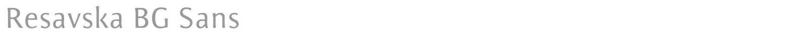 Resavska BG Sans font preview